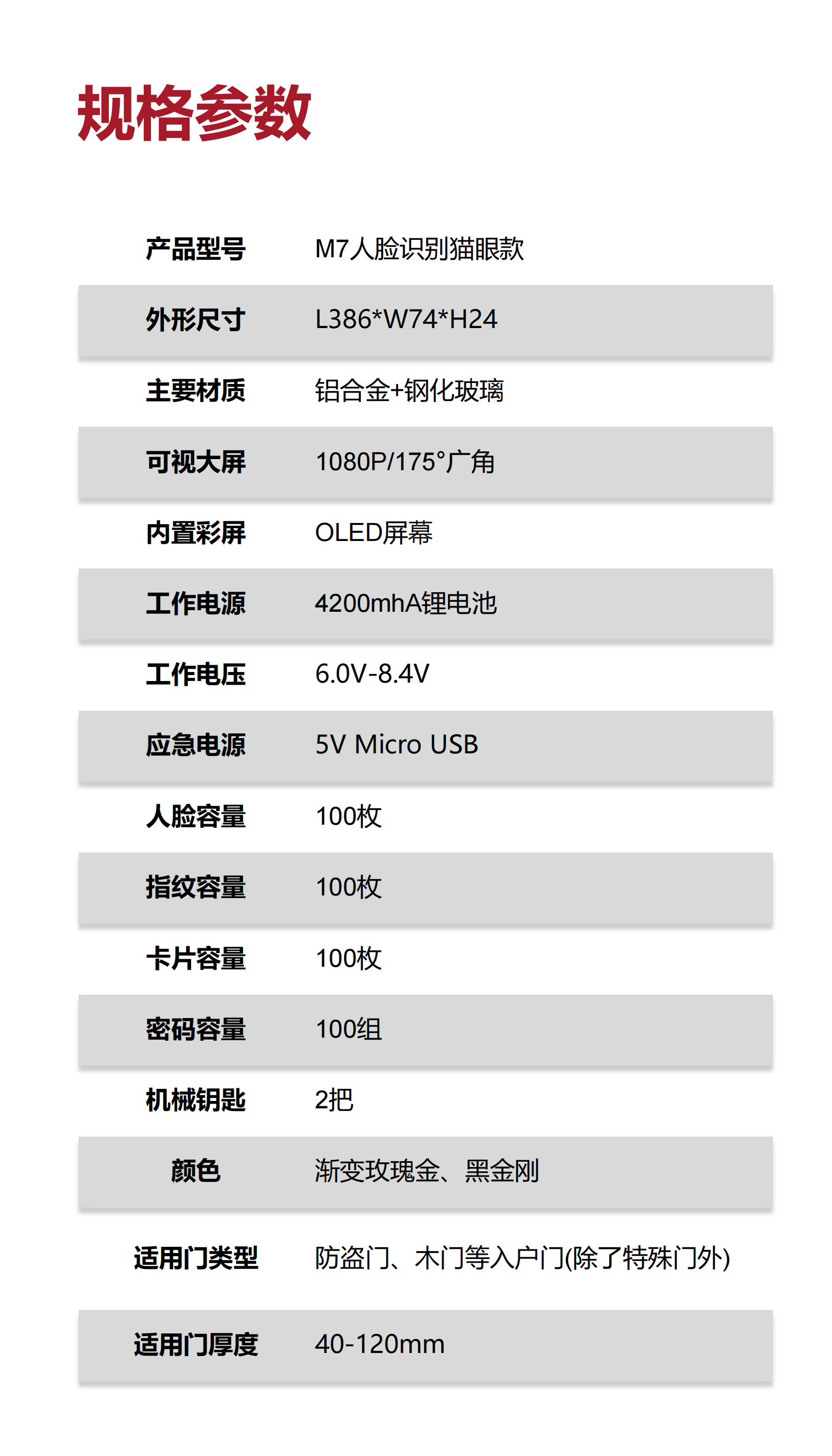 M7全自动智能锁